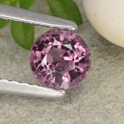 Medium Purple Spinell Edelstein - 0.7ct Rund Facettenschliff (ID: 483213)