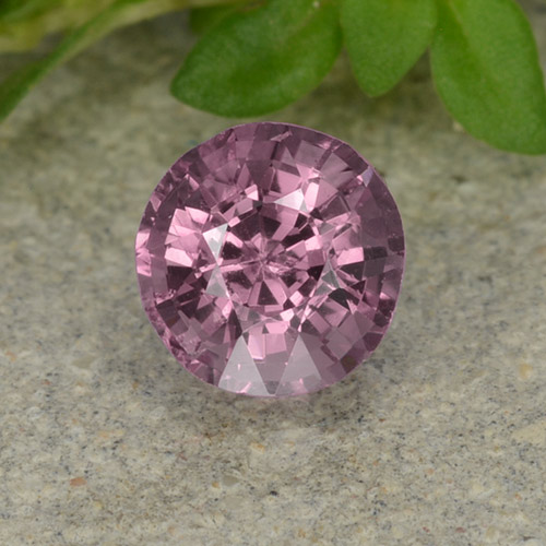 Púrpura medio Espinela Gema - 0.6ct Faceta Redonda (ID: 483218)