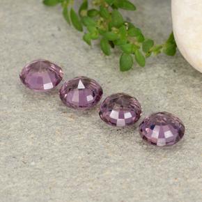 Spinel Gemstones in 5 mm (calibrated) Size for Sale, Spinel Stones in Medium-Dark Purple Color