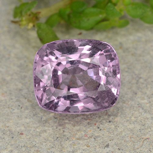 1.45ct Natural Light Grayish Violet Spinel, Cushion, VS