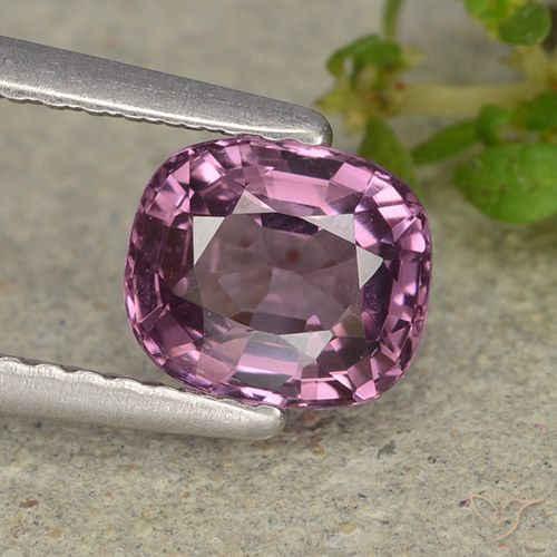 1.19 ct Purple Spinel, 6.6 x 5.7 mm Cushion Cut From Tanzania, Photo A