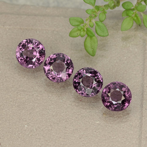 2.24 ctw Violet Spinel Gemstones, Spinel Gems in Round Facet Shape for Sale.