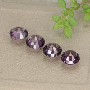 Spinel Gemstones in 5 mm (calibrated) Size for Sale, Spinel Stones in Pinkish Violet Color