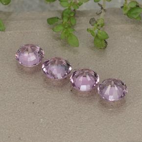 Spinel Gemstones in 5 mm (calibrated) Size for Sale, Spinel Stones in Light-Medium Pink Color
