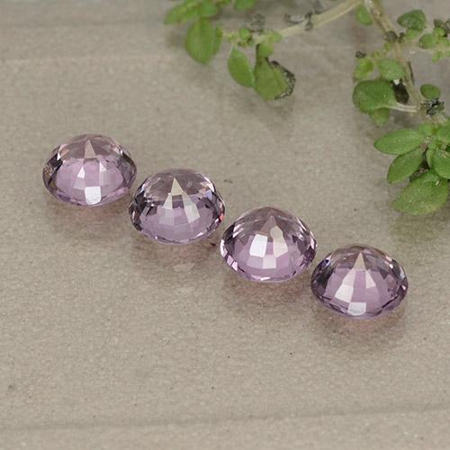 Spinel Gemstones in 5 mm (calibrated) Size for Sale, Spinel Stones in Very Light Purple Color