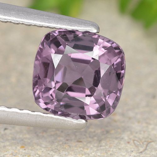 1.34ct Natural Light Grape Purple Spinel, Cushion, VVS