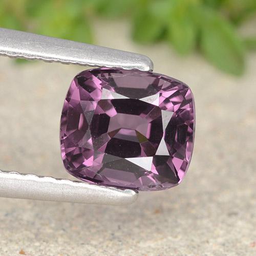 ディープパープル スピネル 宝石 - 1.3ct クッションカット (ID: 490278)