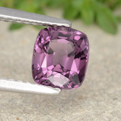 1.25 ct Purple Spinel Stone, Natural Spinel in Cushion-Cut Shape for Sale