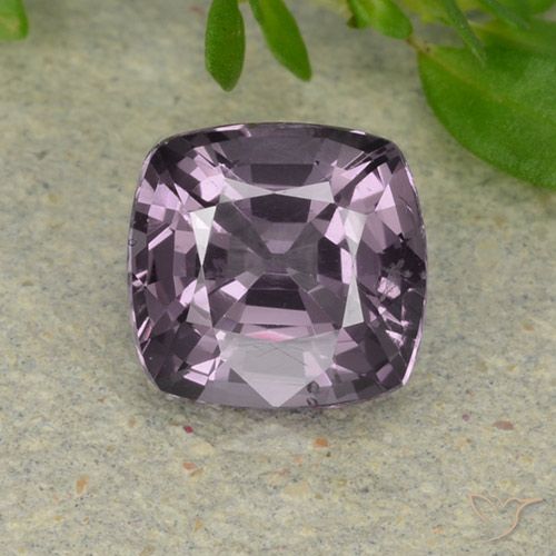 1.39ct Natural Medium Purple Grey Spinel, Cushion, VS, Photo A