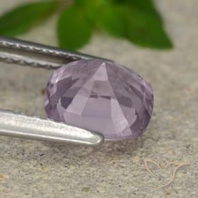Spinel Gemstone in 6.8 x 6.3 mm Size for Sale, Spinel Stone in Grey Pinkish Purple Color