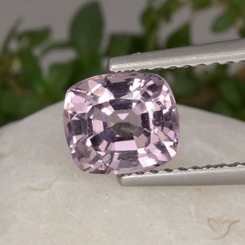 1.42ct Natural Very Light Pinkish Purple Spinel, Cushion, VVS