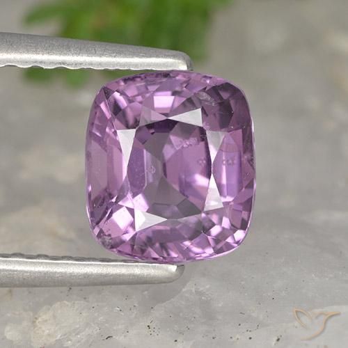 1.25 ct Purple Spinel Stone, Natural Spinel in Cushion-Cut Shape for Sale