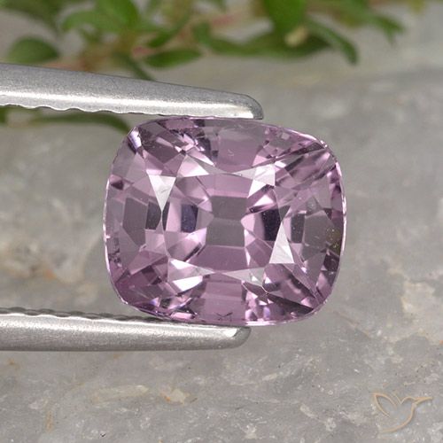 1.43ct Natural Light Grape Purple-Pink Spinel, Cushion, VVS