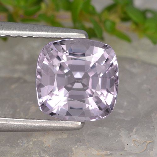 1.42 ct Violet Spinel, 6.5 x 6.4 mm Cushion Cut From Tanzania, Photo A