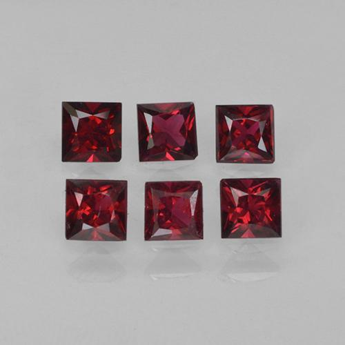 0.88 ctw Red Spinel Stones, Natural Spinel in Princess-Cut Shape for Sale