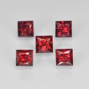 0.87 ctw Red Spinel Stones, Natural Spinel in Princess-Cut Shape for Sale