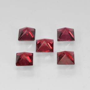 Spinel Gemstones in 3.1 x 3.1 mm Size for Sale, Spinel Stones in Deep Blood Red Color
