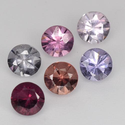 0.93 ctw Multicolor Spinel Gemstones, Spinel Gems in Diamond-Cut Shape for Sale.