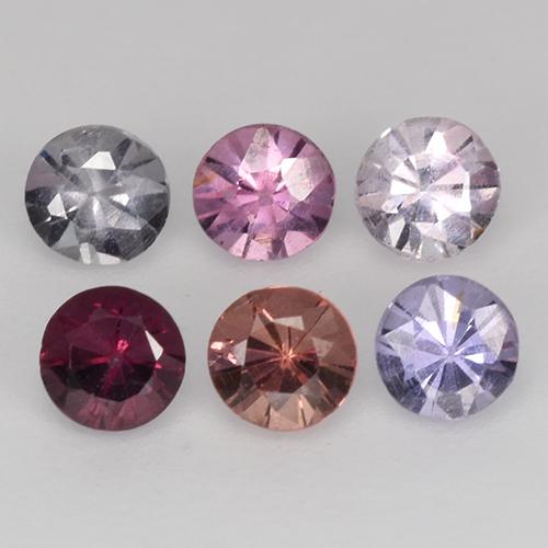 0.93 ctw Multicolor Spinel Stones, Natural Spinel in Diamond-Cut Shape for Sale
