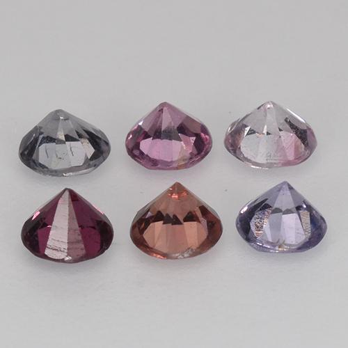 Spinel Gemstones in 3.3 mm Size for Sale, Spinel Stones in Multicolor Color