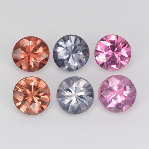 1.01 ctw Multicolor Spinel Gemstones, Spinel Gems in Diamond-Cut Shape for Sale.