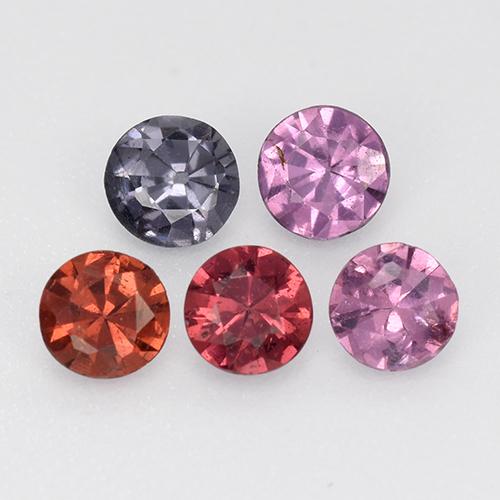 0.81 ctw Multicolor Spinel Gemstones, Spinel Gems in Diamond-Cut Shape for Sale.