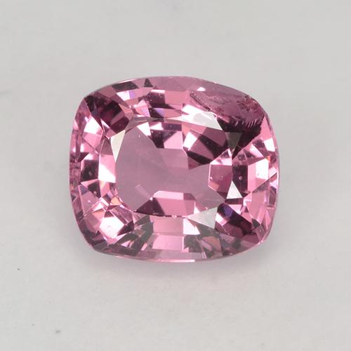 1.06ct Cushion-cut Pink Spinel from Tanzania, Dimension 6.4 x 5.7mm, VS Clarity, Natural untreated gemstone, 1pc Spinel in Hot Pink Color, Mohs Hardness of 8 suitable for daily wear jewelry, Photo A