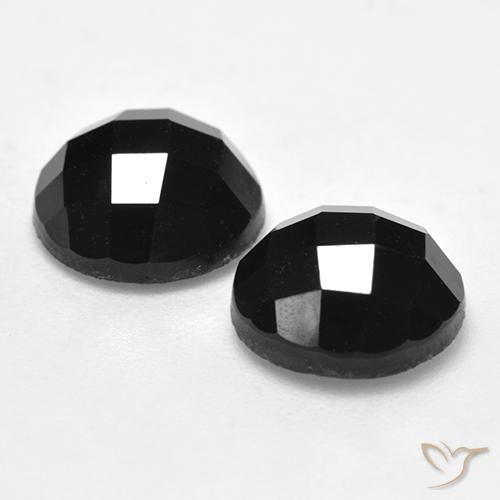 Spinel Gemstones in 9 mm (calibrated) Size for Sale, Spinel Stones in Black Color