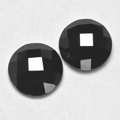 6.42 ctw Black Spinel Stones, Natural Spinel in Round Rose-Cut Shape for Sale