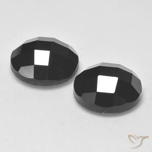 Spinel Gemstones in 9 mm (calibrated) Size for Sale, Spinel Stones in Black Color