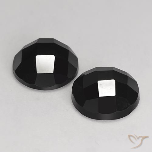 Spinel Gemstones in 9 mm (calibrated) Size for Sale, Spinel Stones in Black Color