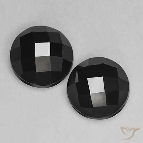6.94 ct Black Spinel, 9.2 mm Round Rose Cut From Thailand, Photo A