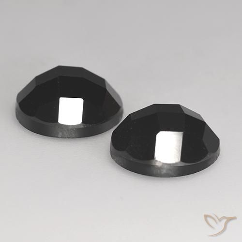 Spinel Gemstones in 9 mm (calibrated) Size for Sale, Spinel Stones in Black Color