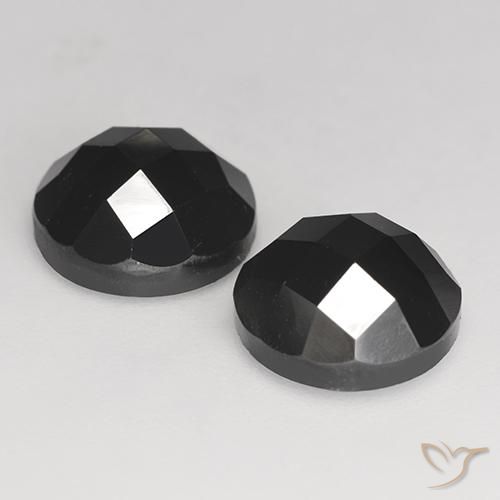Spinel Gemstones in 9 mm (calibrated) Size for Sale, Spinel Stones in Black Color