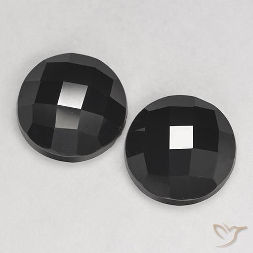 7.04 ct Black Spinel, 9.2 mm Round Rose Cut From Thailand, Photo A