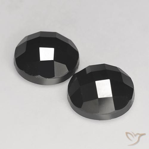 Spinel Gemstones in 9 mm (calibrated) Size for Sale, Spinel Stones in Black Color