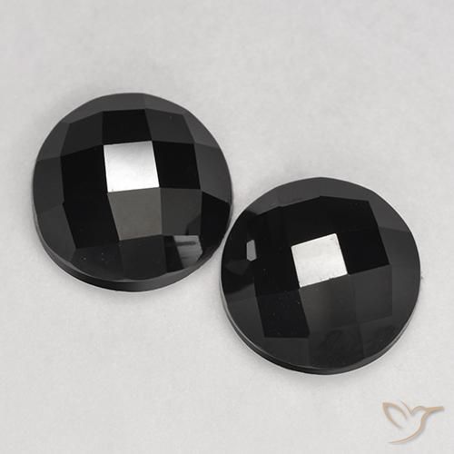 6.82 ct Black Spinel, 9.2 mm Round Rose Cut From Thailand, Photo A