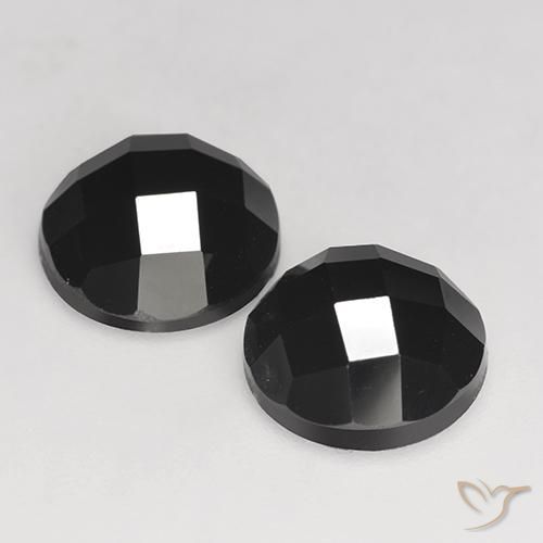 Spinel Gemstones in 9 mm (calibrated) Size for Sale, Spinel Stones in Black Color