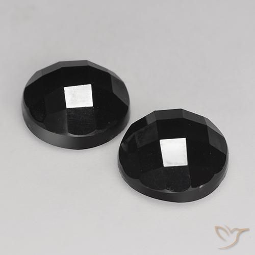 Spinel Gemstones in 9 mm (calibrated) Size for Sale, Spinel Stones in Black Color