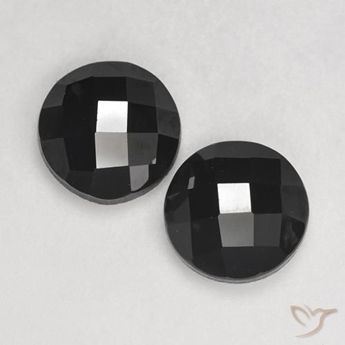 7.37ctw Natural Black Spinel, Round, Opaque