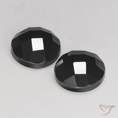 Spinel Gemstones in 9 mm (calibrated) Size for Sale, Spinel Stones in Black Color