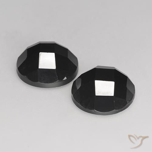 Spinel Gemstones in 9 mm (calibrated) Size for Sale, Spinel Stones in Black Color