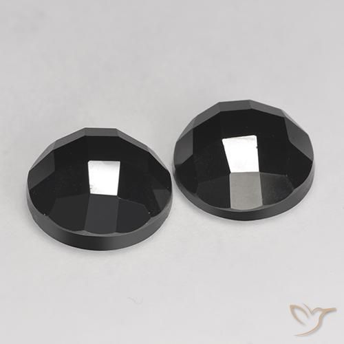 Spinel Gemstones in 9 mm (calibrated) Size for Sale, Spinel Stones in Black Color