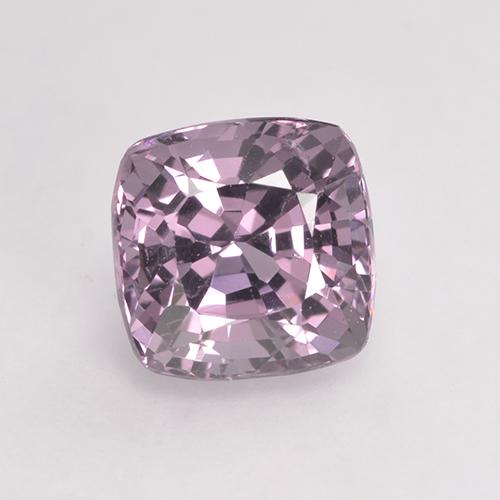 6.4 x 6.4mm Cushion-cut Purple Spinel from Tanzania, Weight of 1.76ct, Natural untreated gemstone in VVS-VS Clarity, 1pc Spinel - the Color is Grey Pinkish Purple, Mohs Hardness of 8 suitable for daily wear jewelry, Photo A