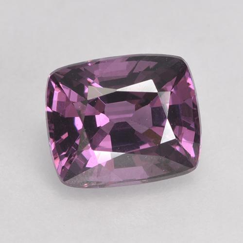 7,2 x 6,1mm kissenschliff lila Spinell aus Tansania, Gewicht von 1,68 ct, natürlicher Edelstein in VVS Reinheit, 1 Stück kissenschliff Spinell - Farbe: Dunkellila, Mohs-Härte von 8 Geeignet für den täglichen Gebrauch im Schmuck, Photo A