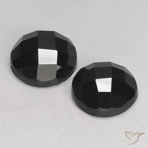Spinel Gemstones in 9 mm (calibrated) Size for Sale, Spinel Stones in Black Color