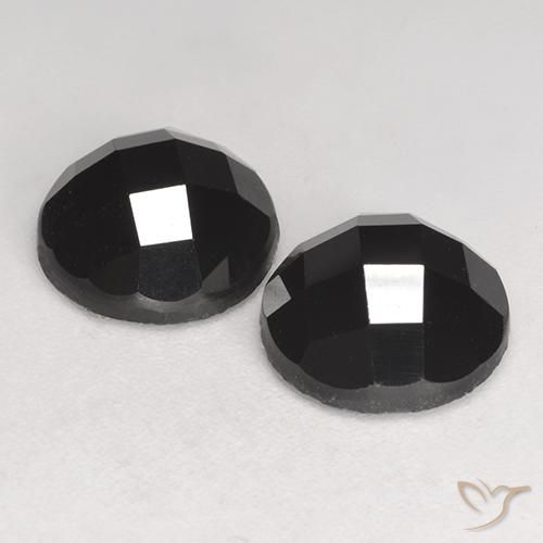 Spinel Gemstones in 9.5 mm (calibrated) Size for Sale, Spinel Stones in Black Color