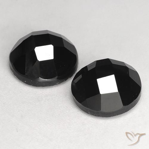 Spinel Gemstones in 9.5 mm (calibrated) Size for Sale, Spinel Stones in Black Color