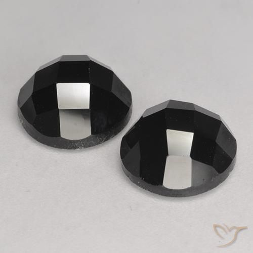 Spinel Gemstones in 9 mm (calibrated) Size for Sale, Spinel Stones in Black Color