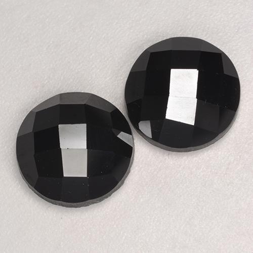 6.70 ctw Black Spinel Stones, Natural Spinel in Round Rose-Cut Shape for Sale